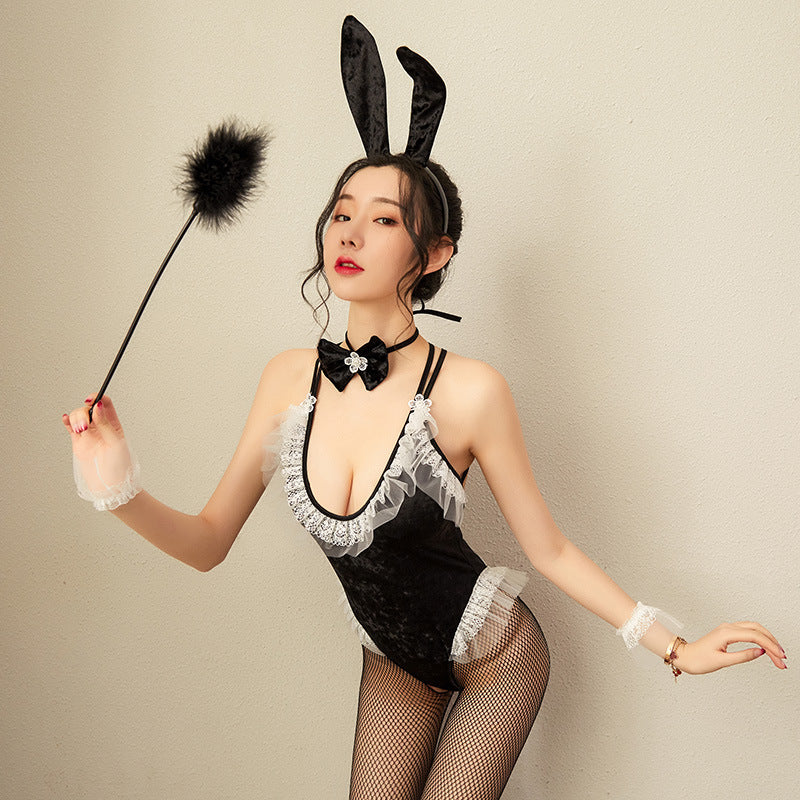 Sexy Bunny Girl Costume Lingerie - Pink