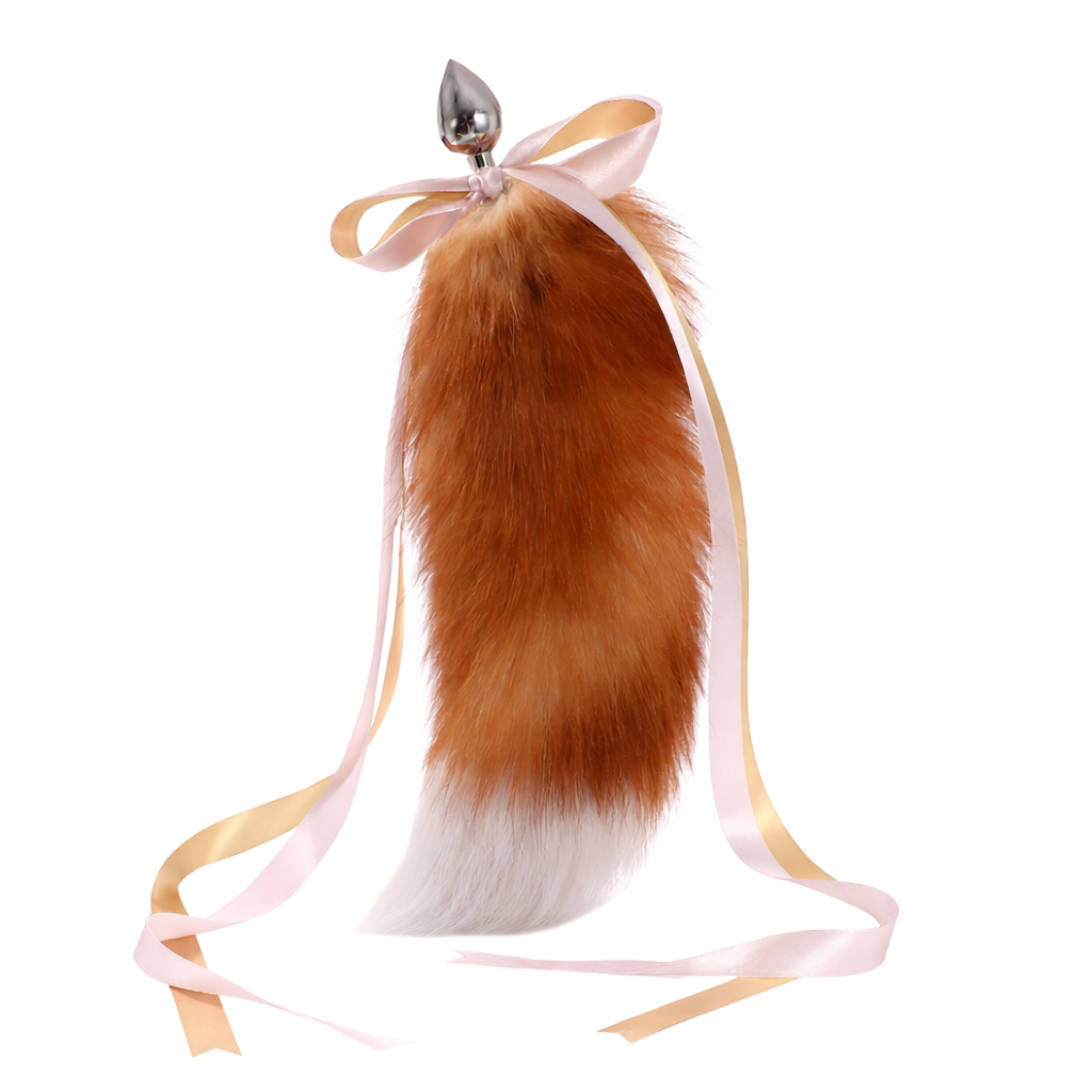 Orange Fox Buttplug Tail