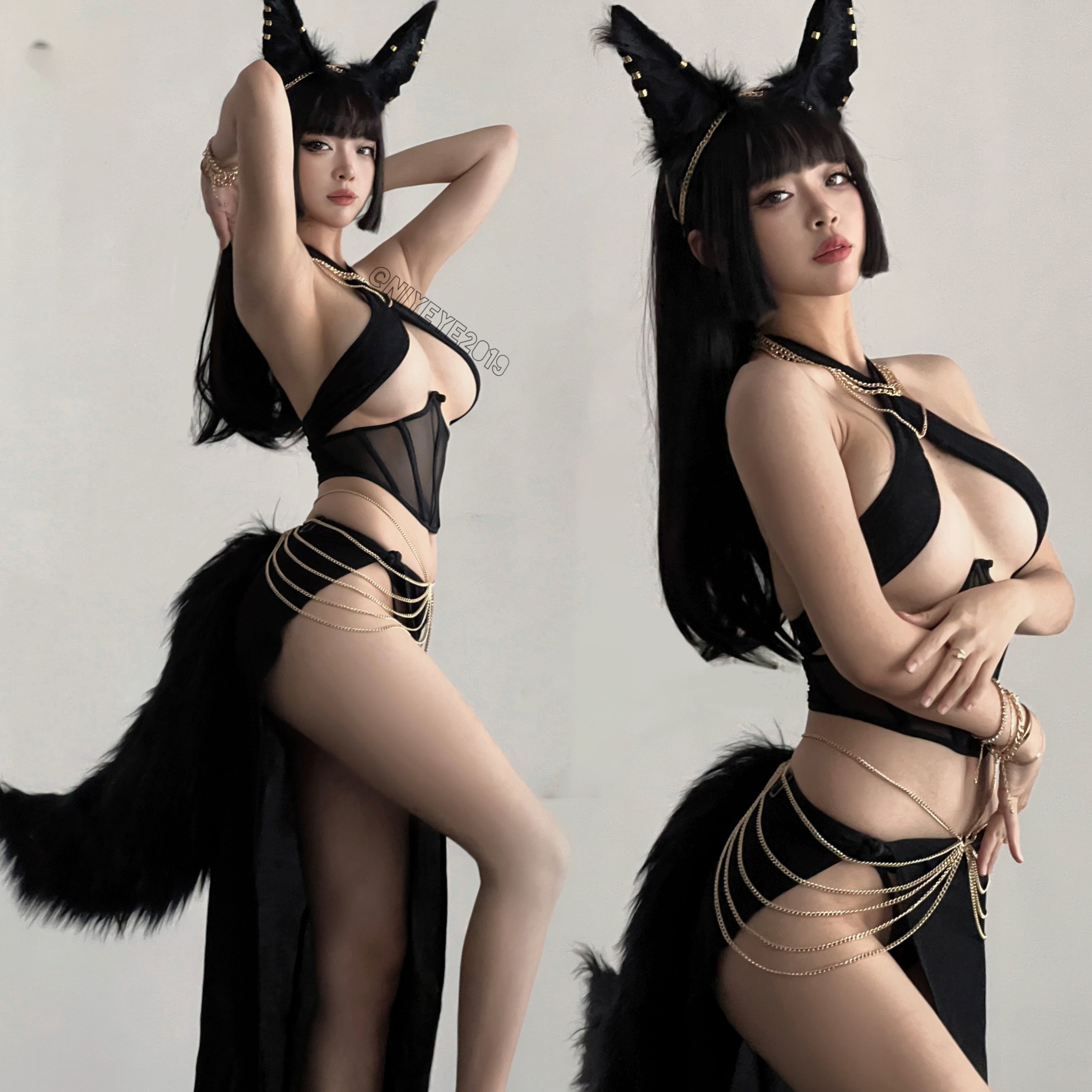 Chain Black Cross Fox Wolf Girl Cosplay Sofyee Chain Black Cross Fox Wolf Girl Cosplay Sofyee