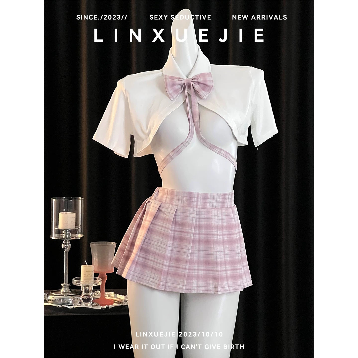 Open Cup School Girl Grid Uniform