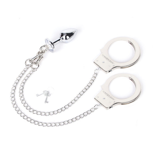 Anal Beads With Handcuffs