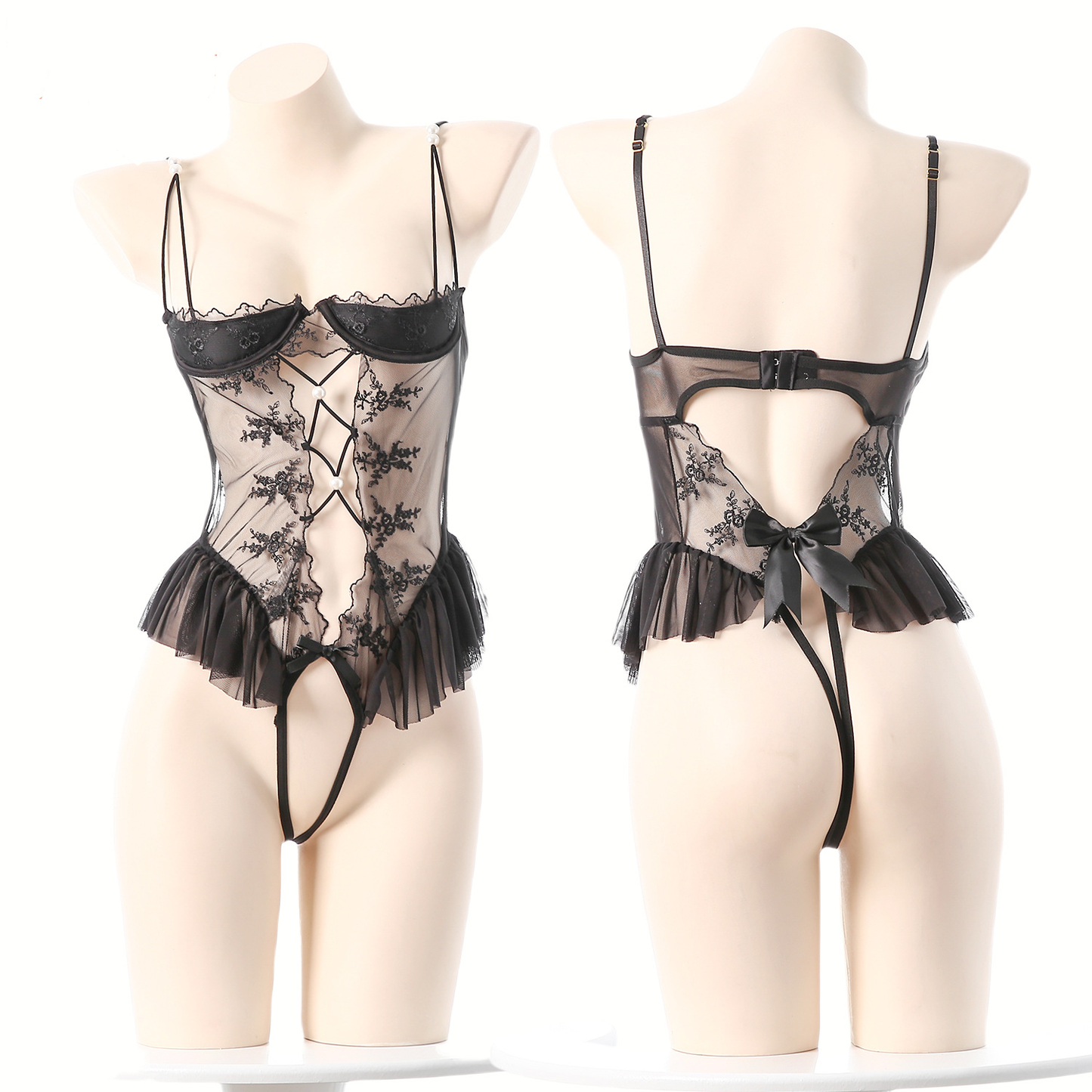 Sexy Lace Up Bodysuit