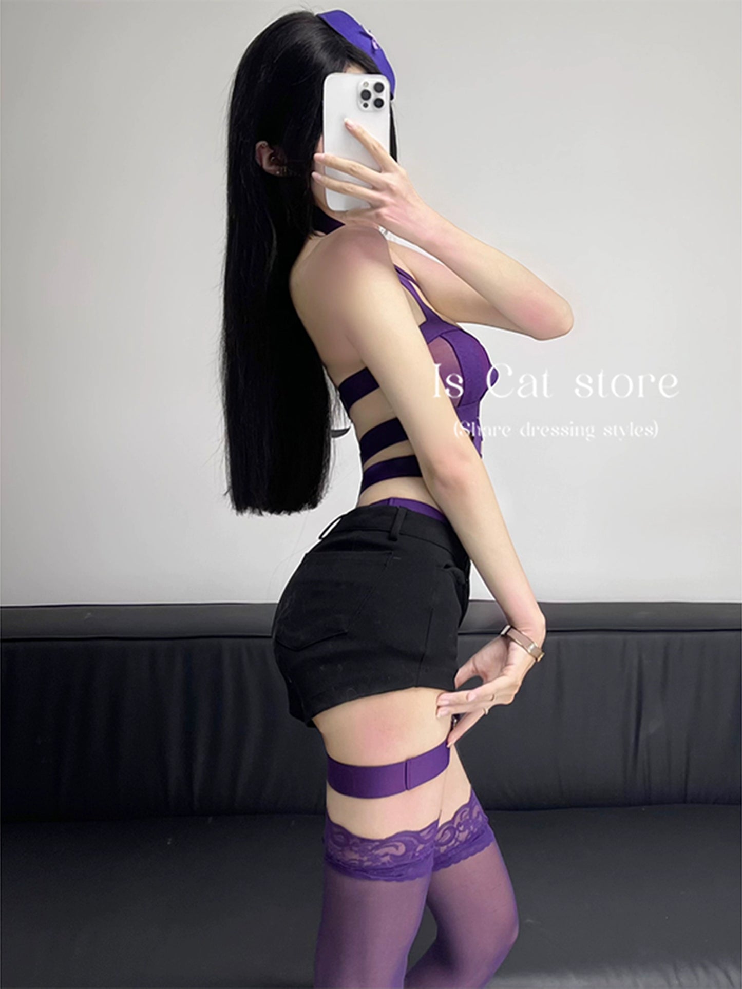 Sexy Purple Bondage Straps Set