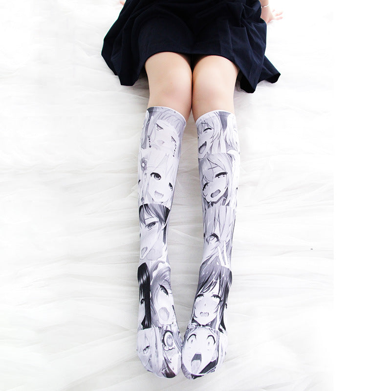 Ahegao Knee Tights
