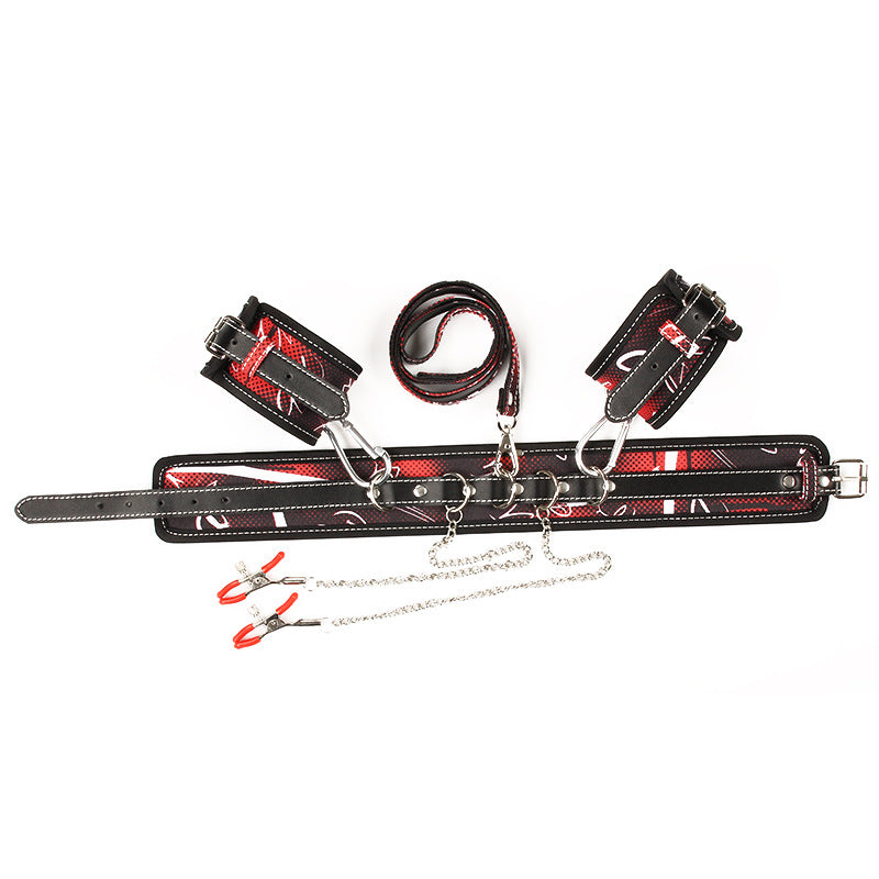 Sofyee BDSM Husband and Wife Bondage Handcuffs Nipple Collar