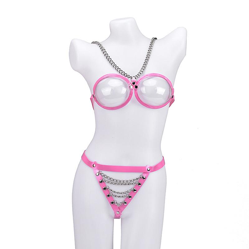 Pink Angel Bondage Bra - Male Sissy Chastity