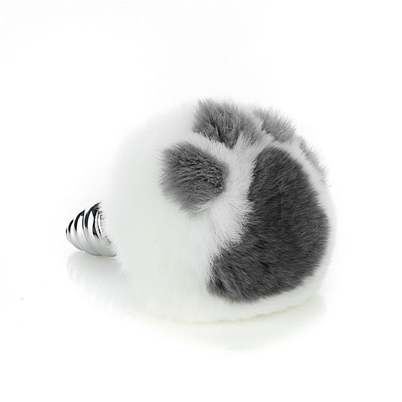 セクシーでかわいいアニメ取り外し可能な黒リアルファーコスプレ猫尻プラグテール