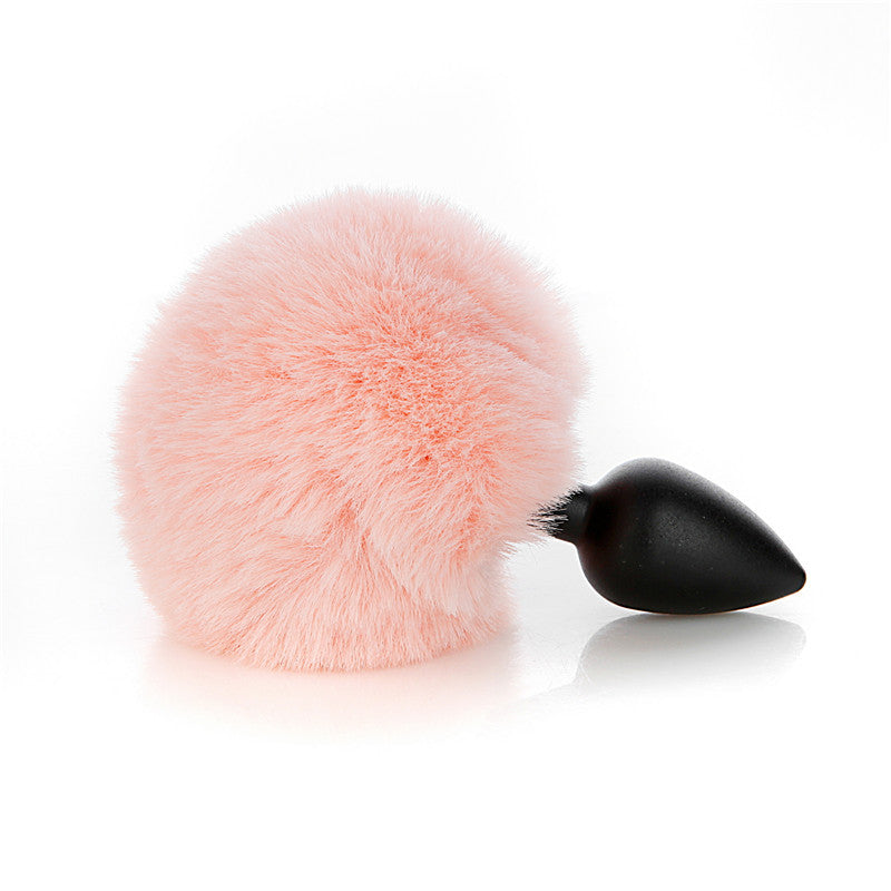 セクシーでかわいいアニメ取り外し可能な黒リアルファーコスプレ猫尻プラグテール