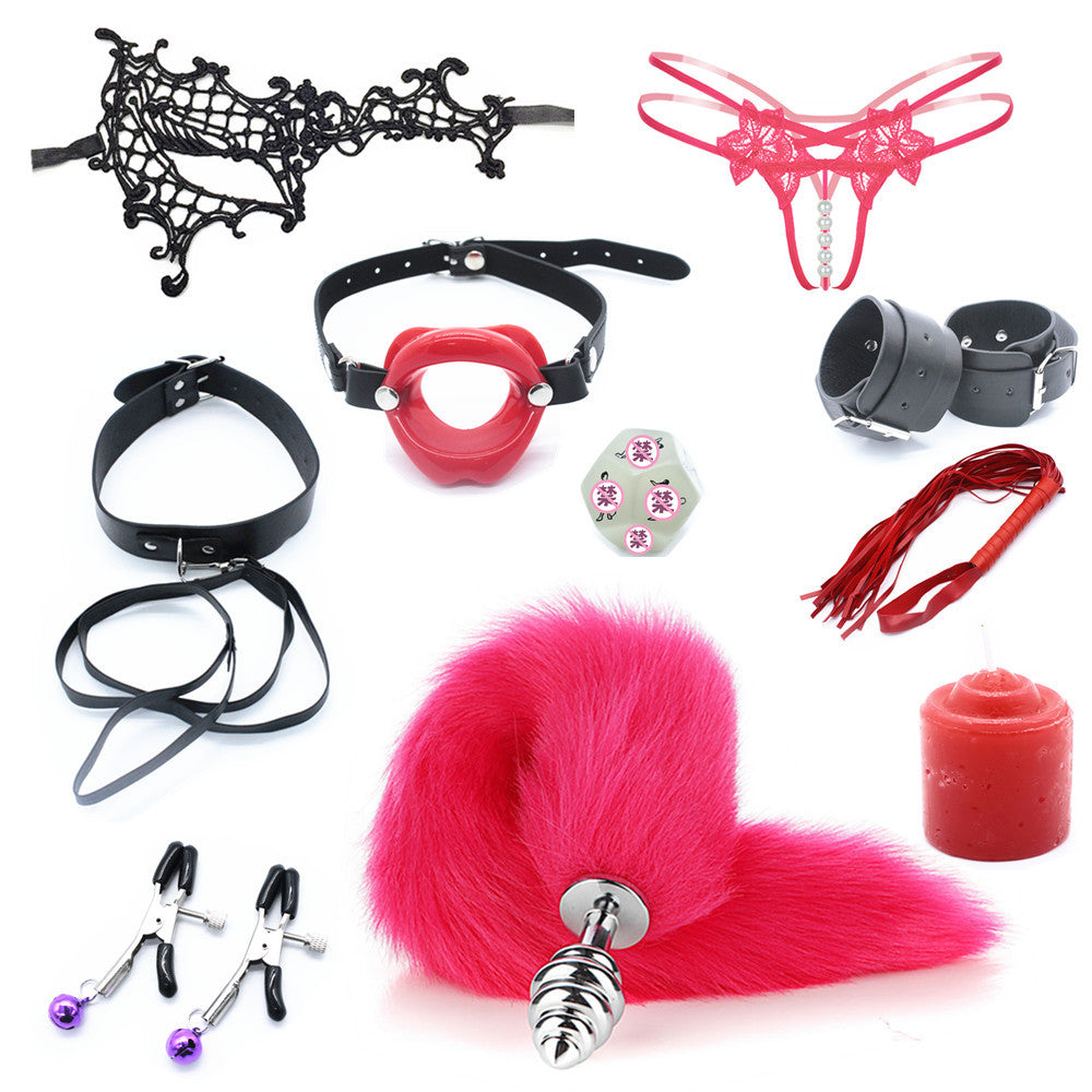 Rope Bunny Cat Kitten Cosplay Bondage Gear Accessories Sexy Toy Set - 10 PCS Set