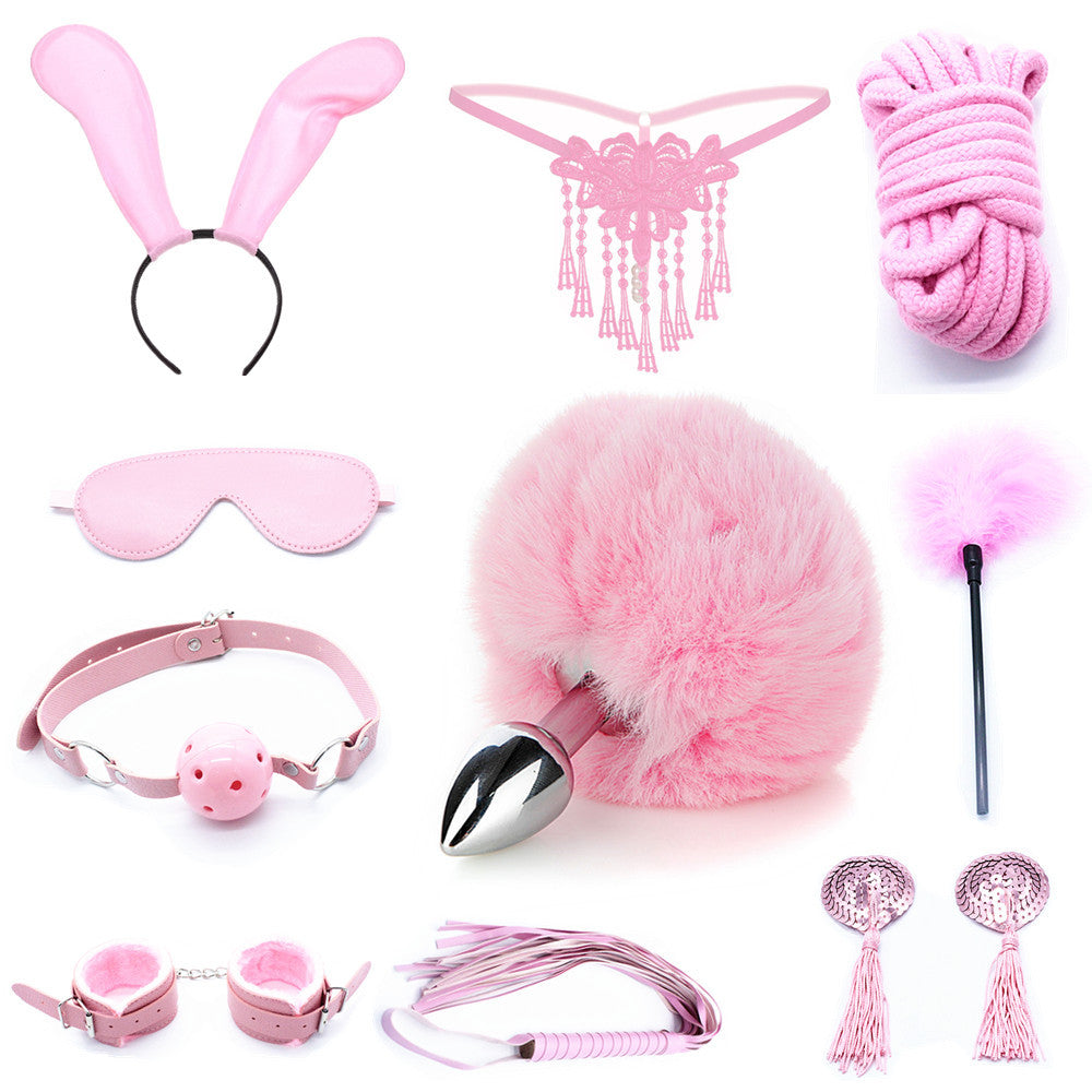 Rope Bunny Cat Cosplay Bondage Gear Zubehör Sexy Toy Set – 10-teiliges Set