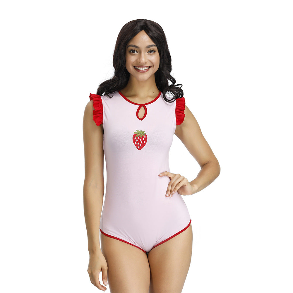 Sofyee Strawberry Baby Girl Princess ABDL Bodysuit