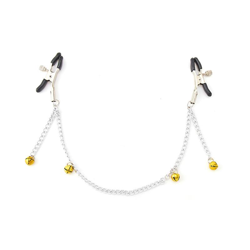 Nipple Clamps With Chain - Bell To Tease