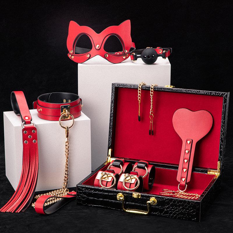 BDSM Gear 8PCS Set - Pet Play Red Sofyee BDSM Gear 8PCS Set - Pet Play Red Sofyee