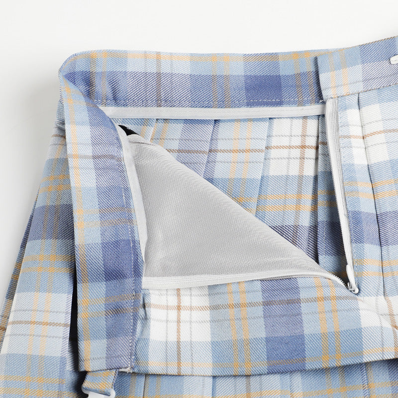 Japanischer Eiscreme-Faltenrock, karierter Rock