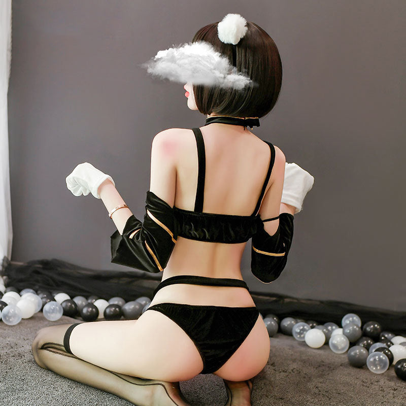 Sofyee Ruojin ベルベット セクシー 遊び心 猫娘 制服