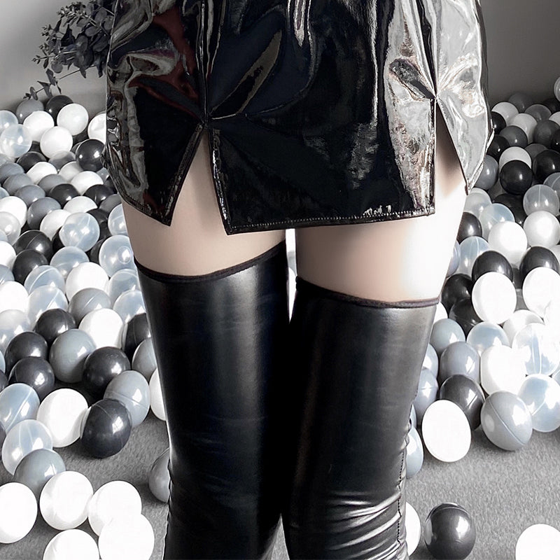 Gothic Sexy Leather Stockings