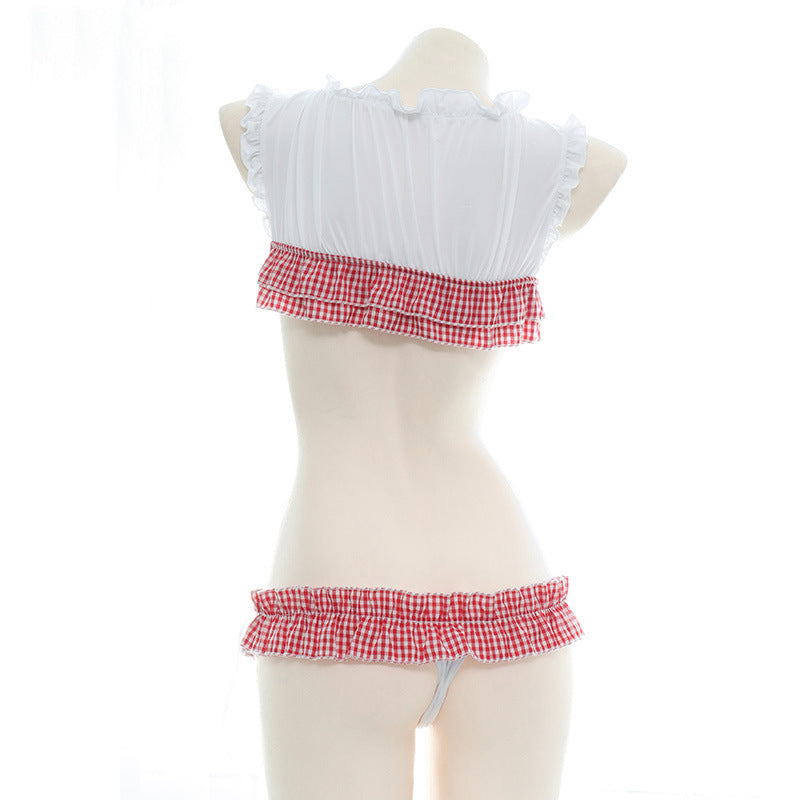 Kawaii Split Grid Leaking Milk Set