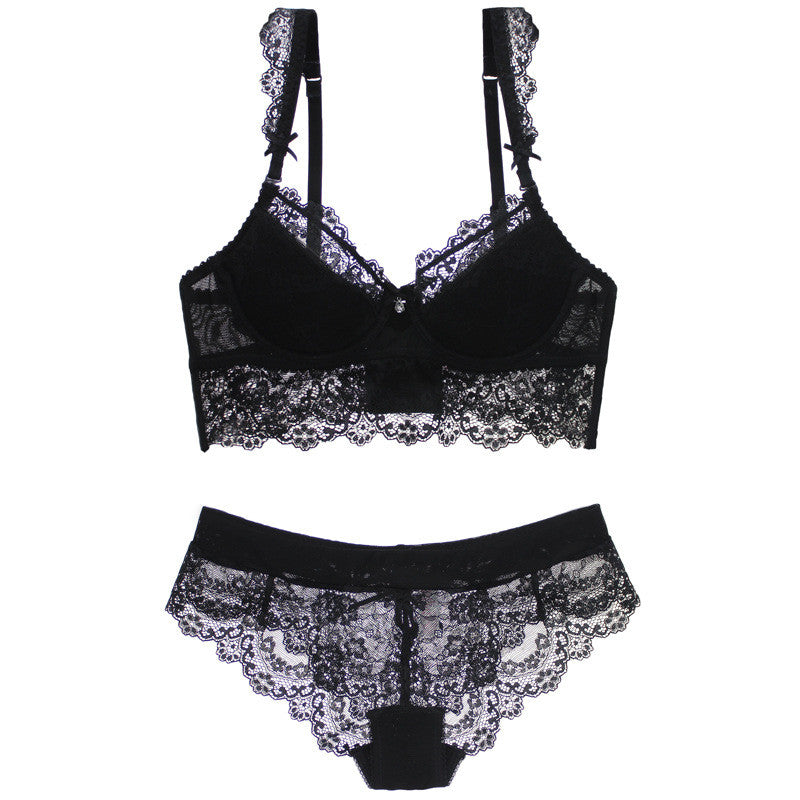 Darling Eyelash Lace Full Cup Long Line Bra - sofyee