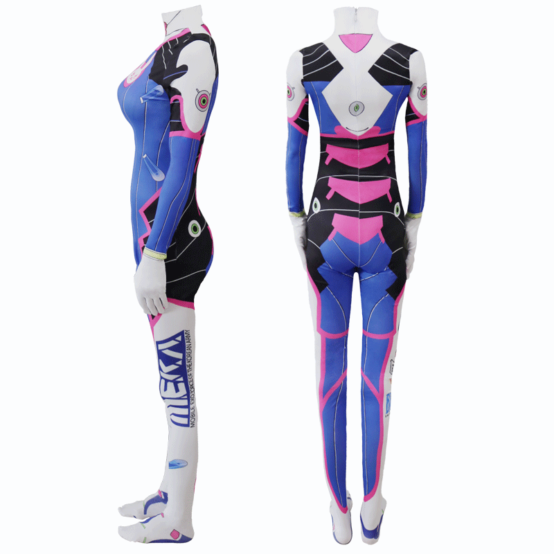 Cat Bunny Anime Kawaii D.VA Overwatch Cosplay Cute One Piece Bodysuit