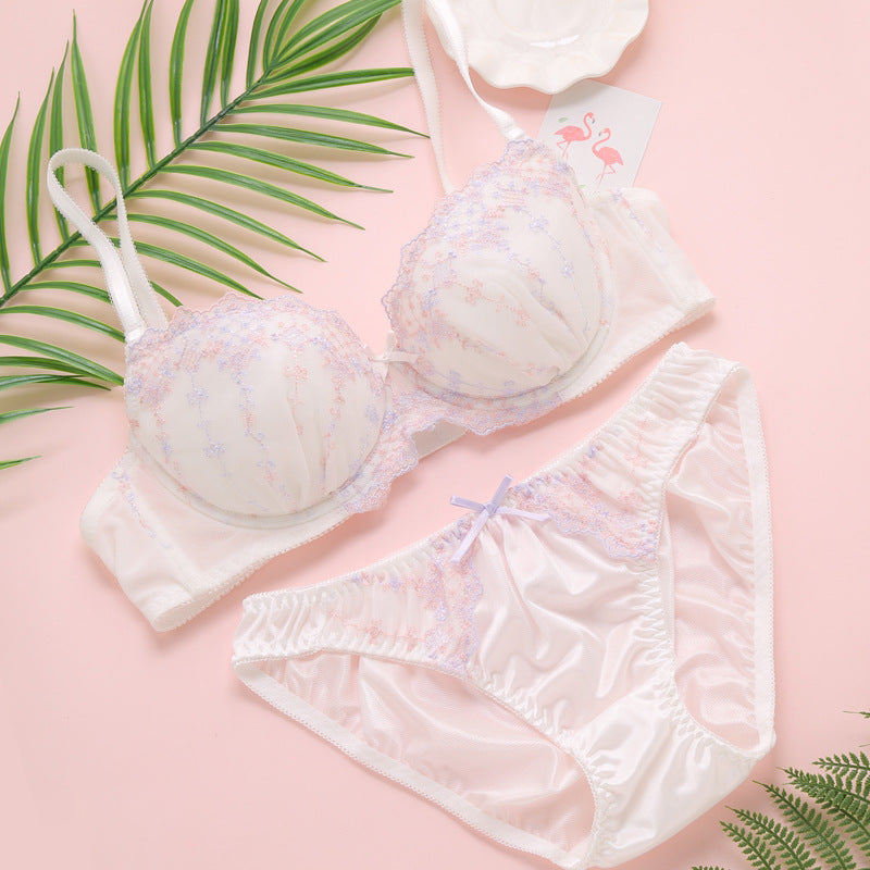 Romance Wave Lace Spring Flower Bra