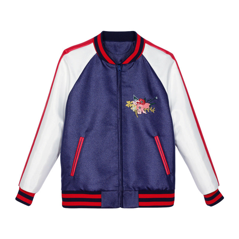 Color Patched Embroidered Jacket