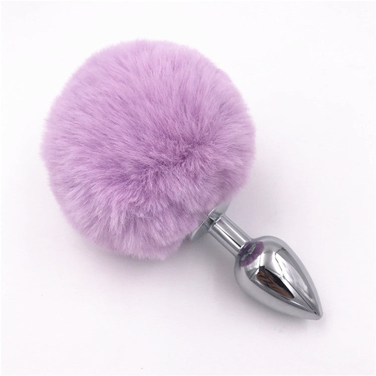 Sexy süßer Anime abnehmbarer schwarzer echter pelziger Cosplay-Häschen-Buttplug-Schwanz