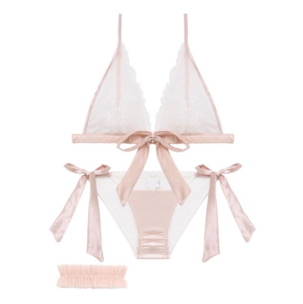 Happy Weekend Rose Pink Angel Cute Sweetie Baby Bralette Set