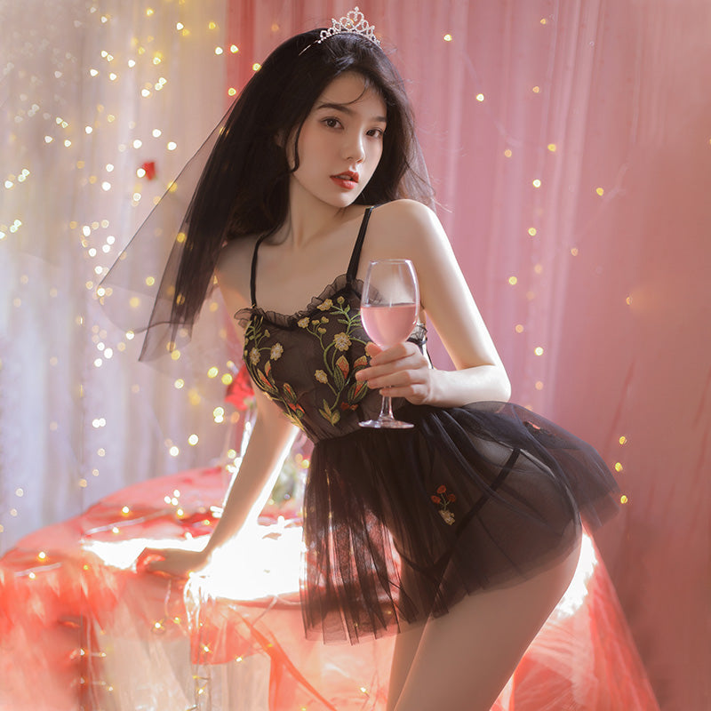 セクシーなロリータ花嫁フリルランジェリーセット