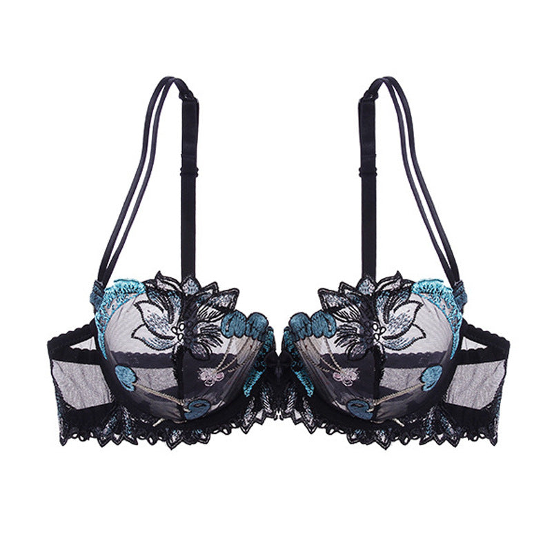 Deadly Flirt All Over lace Floral Soft-cup Demi Bra Set