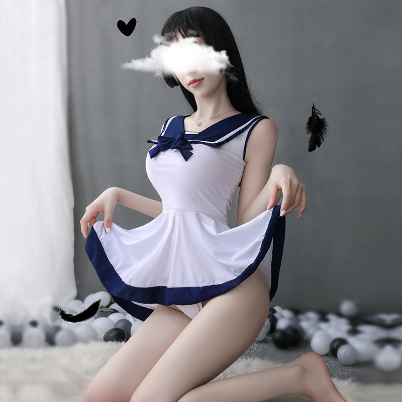 Sexy japanischer Schuluniform-Verführungsanzug