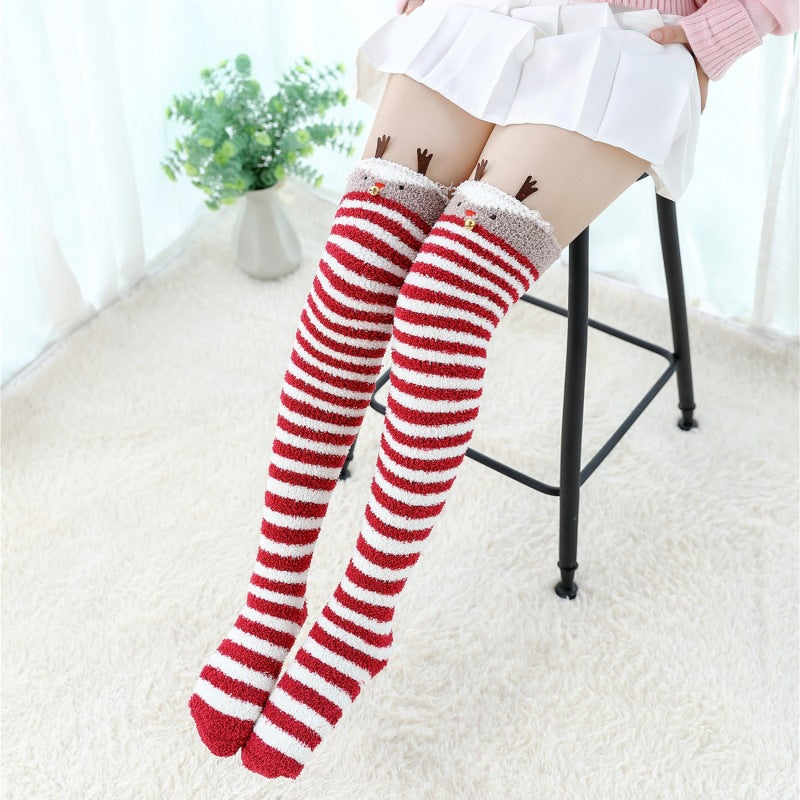 Bunny Striped Kawaii Tumblr Lolita Cutie Over Knee Thigh High Long Socks