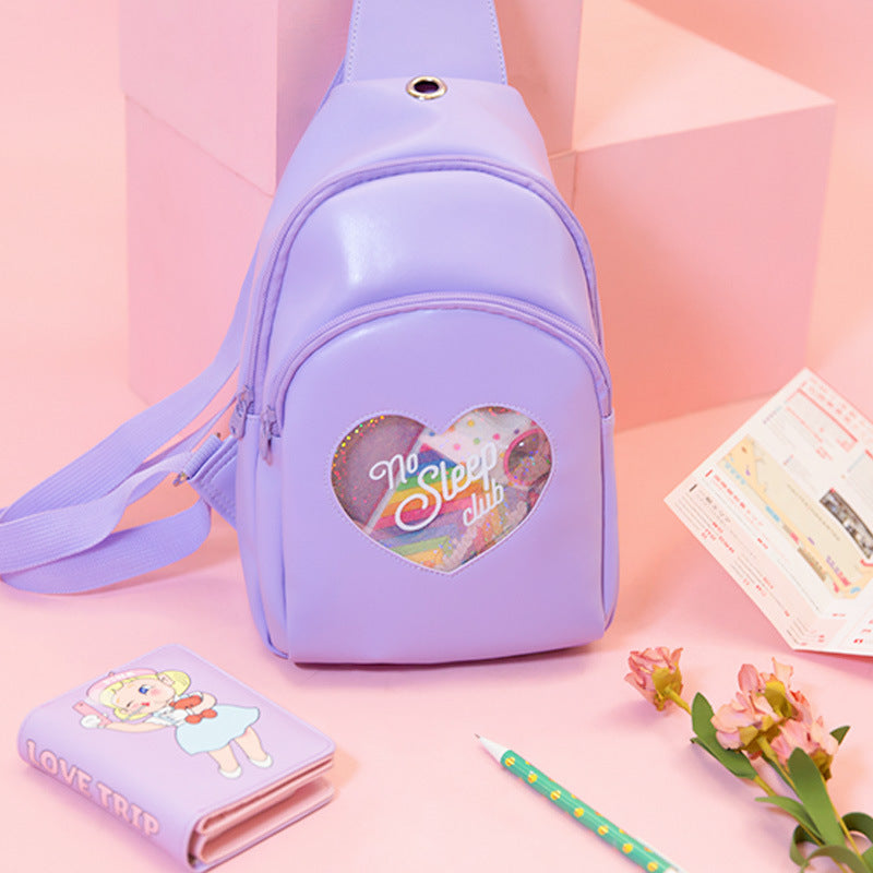 Pastell Herzhafte Kawaii Ästhetische Umhängetasche