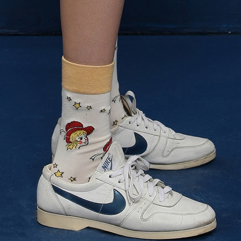 Animal Cartoon Peachy Kawaii Japanese Pastel Graphic Socks