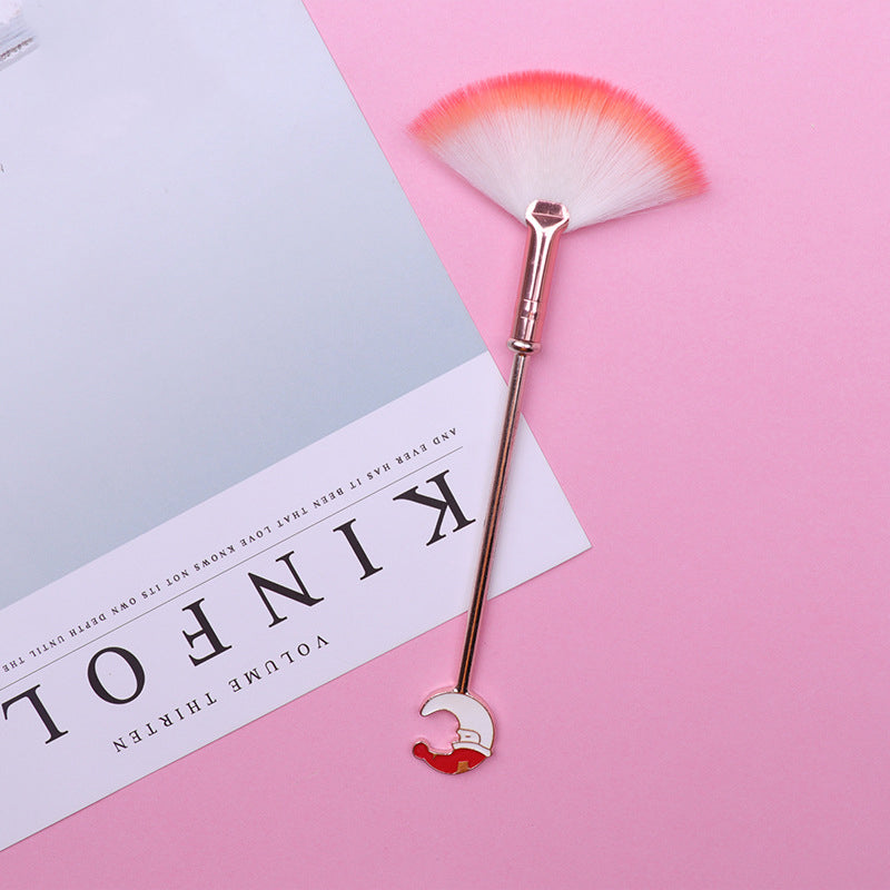 Christmas Deer Kawaii Pink Pastel Make Up Brush Set