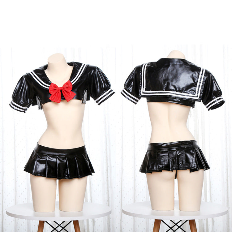 Sexy Anime Cosplay School Girl-Black