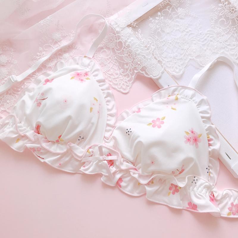 Pink Flower Dot Pastel Lover Cute Sweetie Baby Bralette Set