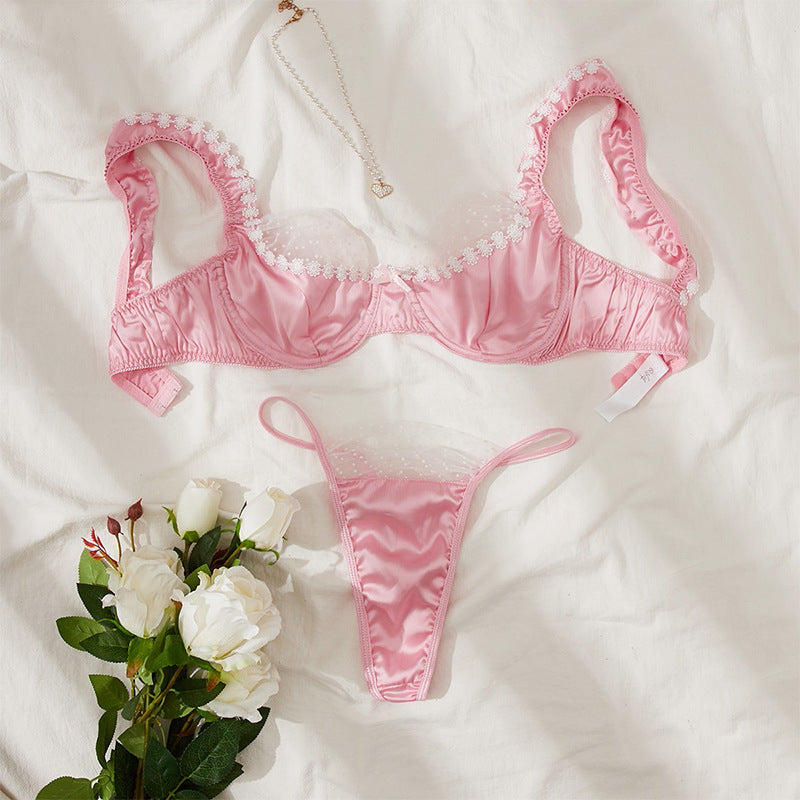Rosa Rschen-Mdchen-Sexy-Blumen-BH-Set V-String-Set Sofyee Rosa Rschen-Mdchen-Sexy-Blumen-BH-Set V-String-Set Sofyee