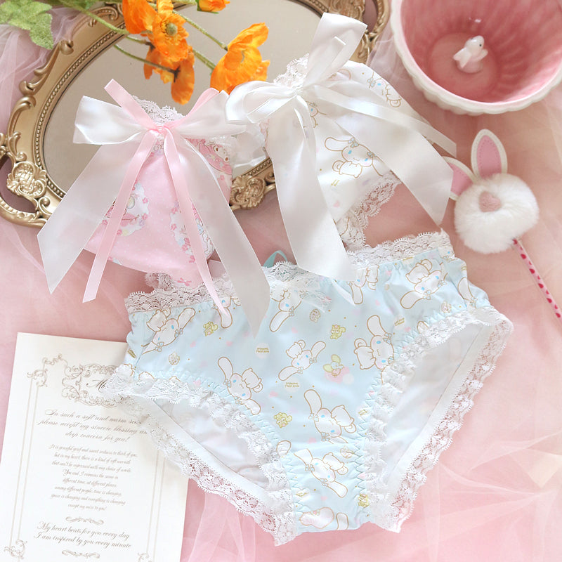 Cute Lolita girl cute lace bow bread panties – Sofyee