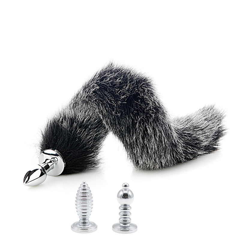 Black Fox Girl Buttplug Tail - 3*Heads Set