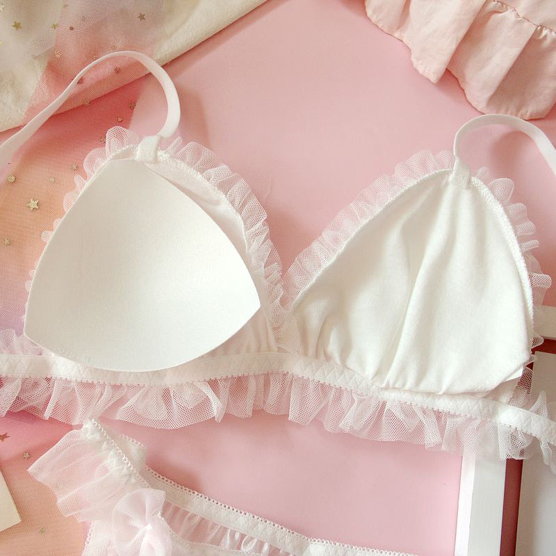 Rosa Cartoon-Pastell-Liebhaber-niedliches Sweetie-Baby-Bralette-Set