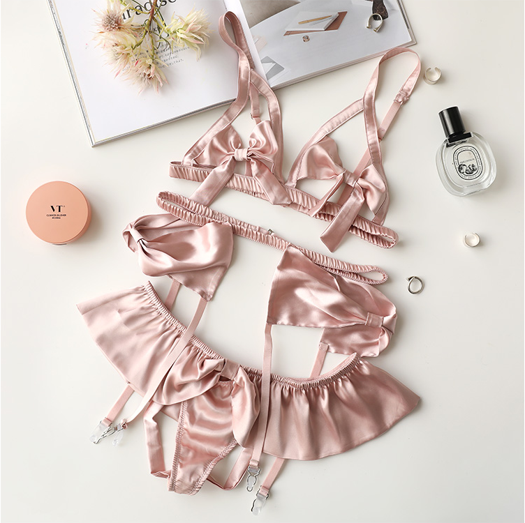 Kawaii Sheer Happy Weekend Rose Pink Angel Cute Sweetie Baby Bralette Set