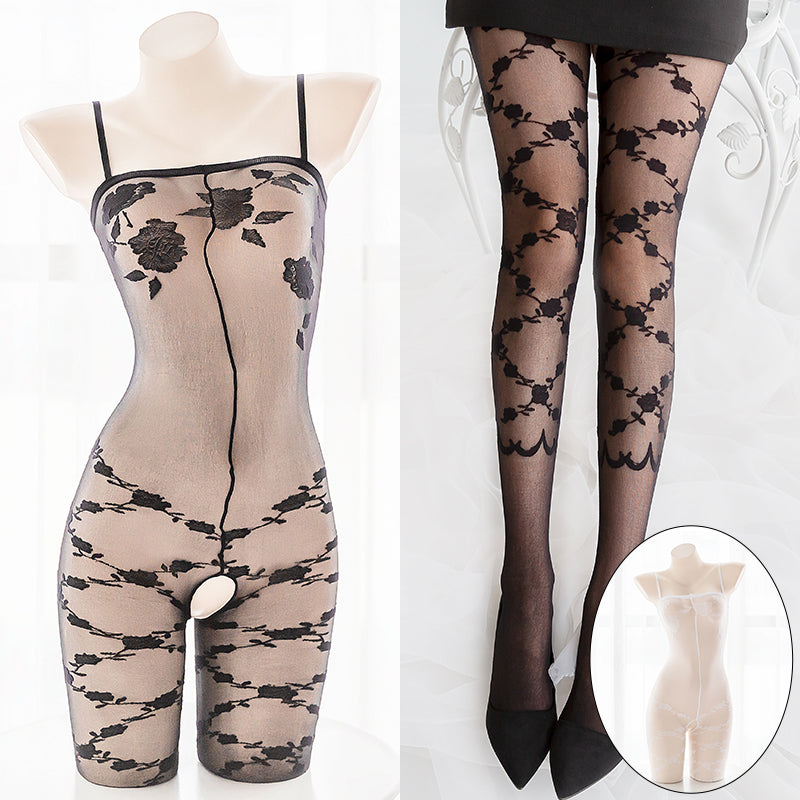 Gothic Rose Sexy Black Sheer Full Body Bondage Fishnet Body Stocking Sofyee Gothic Rose Sexy Black Sheer Full Body Bondage Fishnet Body Stocking Sofyee