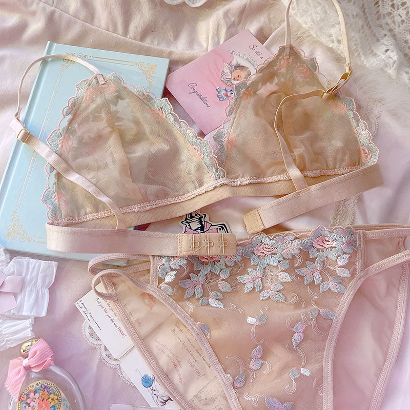 Starring Pink Cartoon Pastel Lover Cute Sweetie Baby Bralette Set