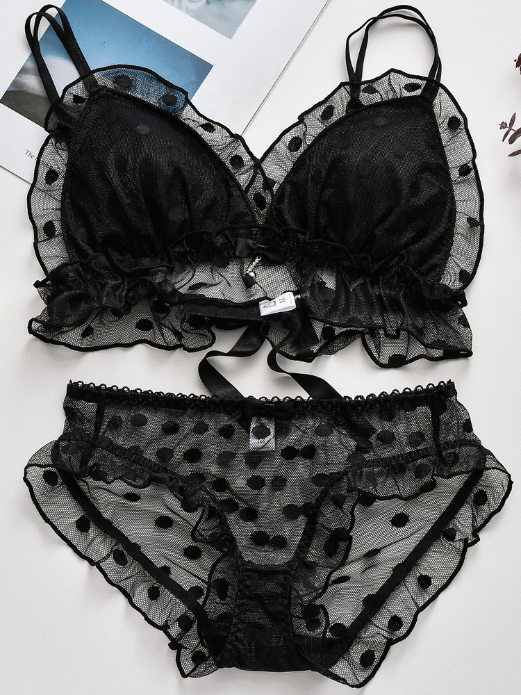 Sofyee Starring Night Pink Kawaii Sweet Cute Bralette Set