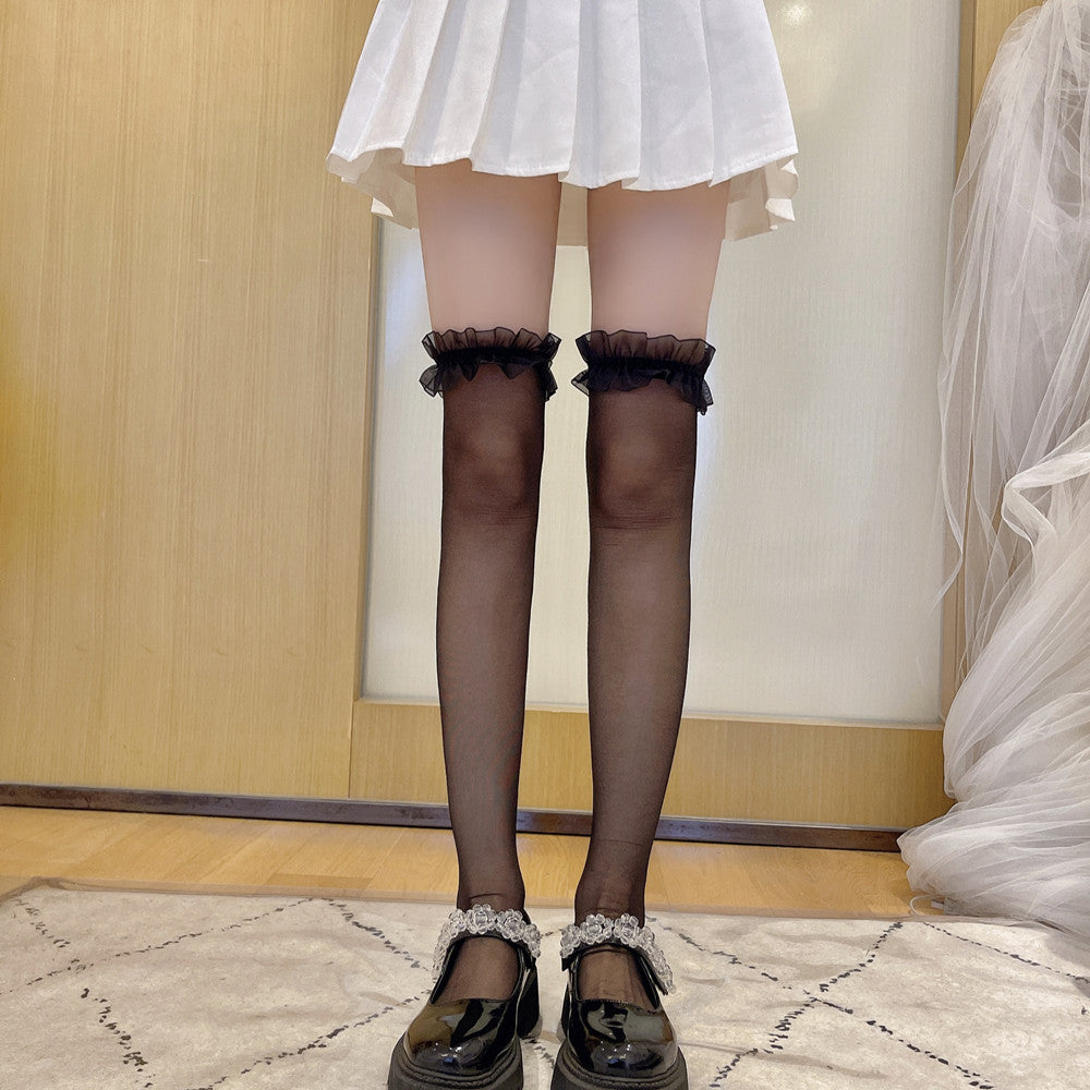 Lolita Ruffle Knee High Stockings