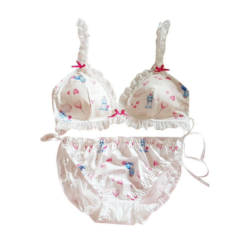 Japanese Unicorn Lolita No Steel Ring Bra Set