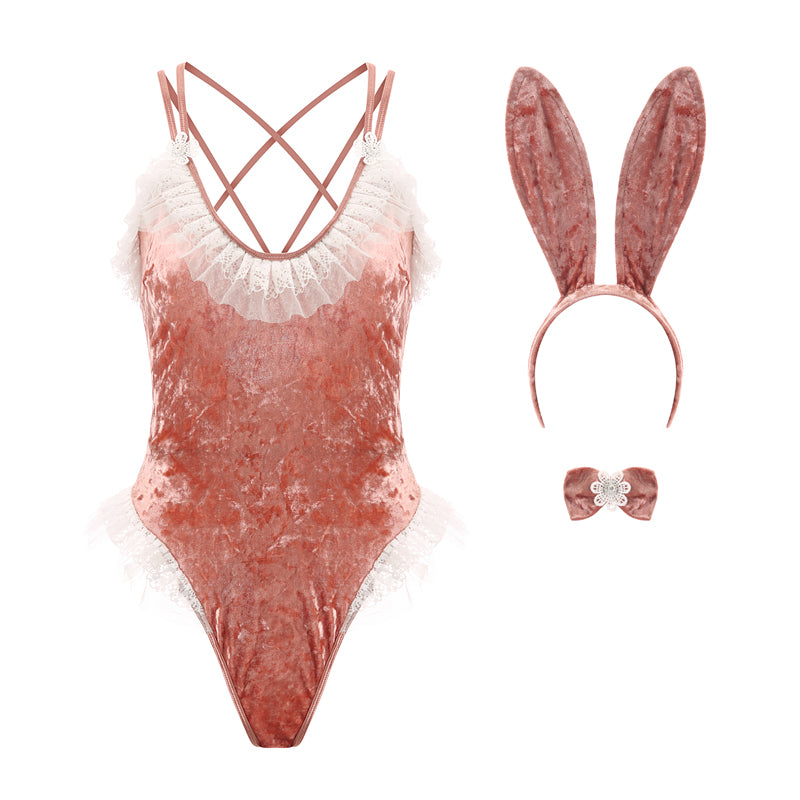 Sexy Bunny Girl Costume Lingerie - Pink