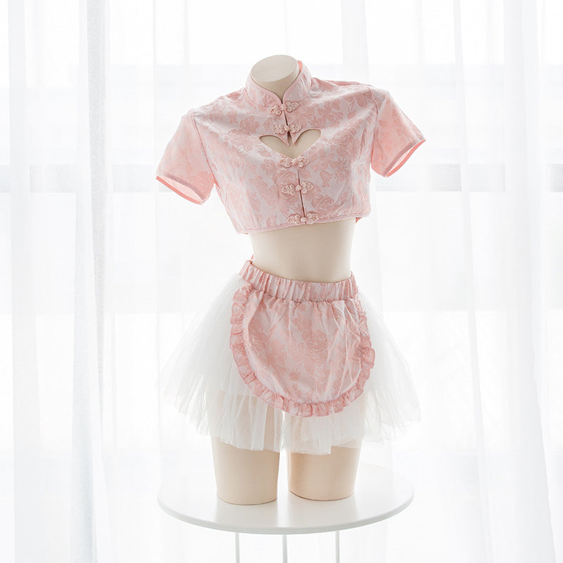 Anime Japanese Style Sexy Keyhole Maid Dress Lingerie