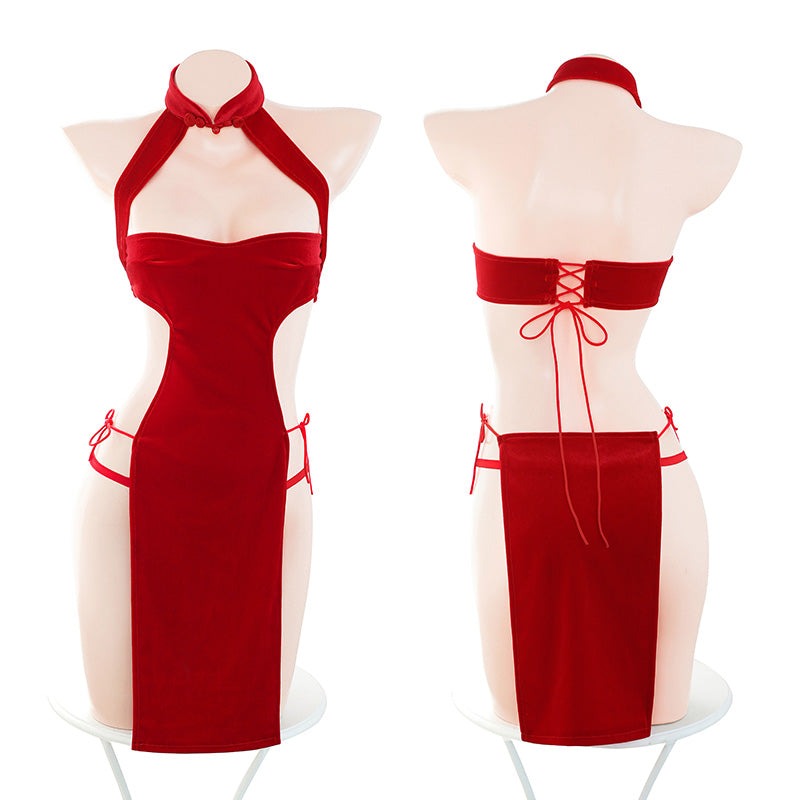 Red Lolita Gothic Maid Lingerie