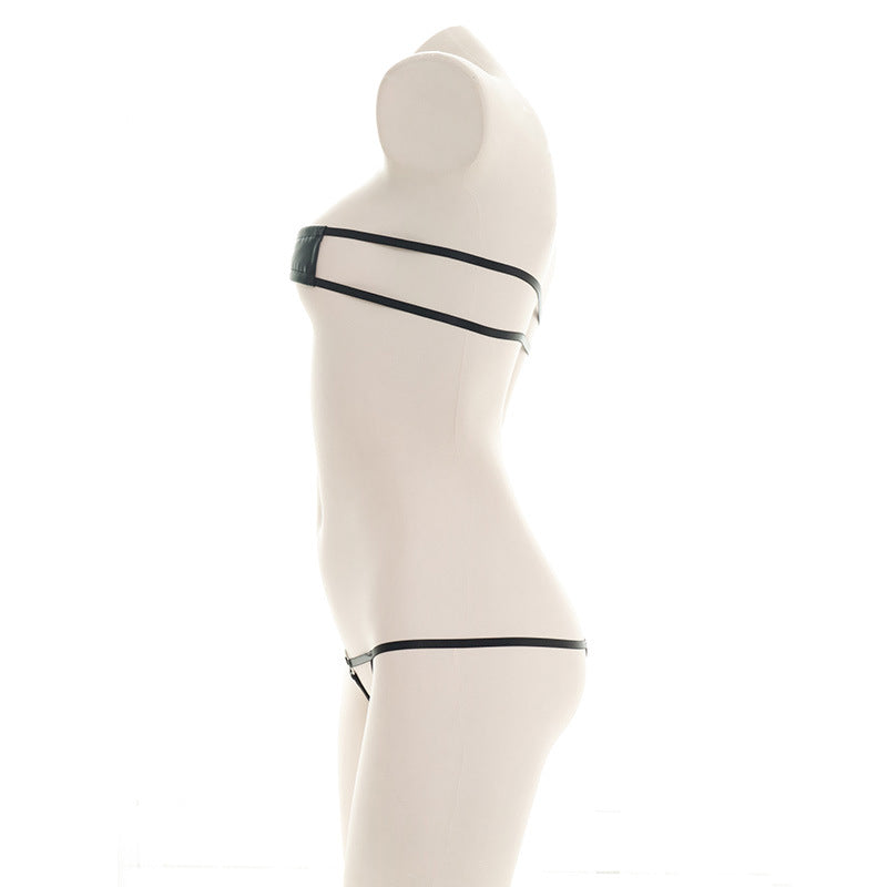 Sofyee Sexy Patent Leather Bikini Suit